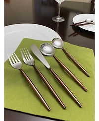 Vibhsa 20 Piece Flatware Set, Service for 4 (Hammered Handle)
