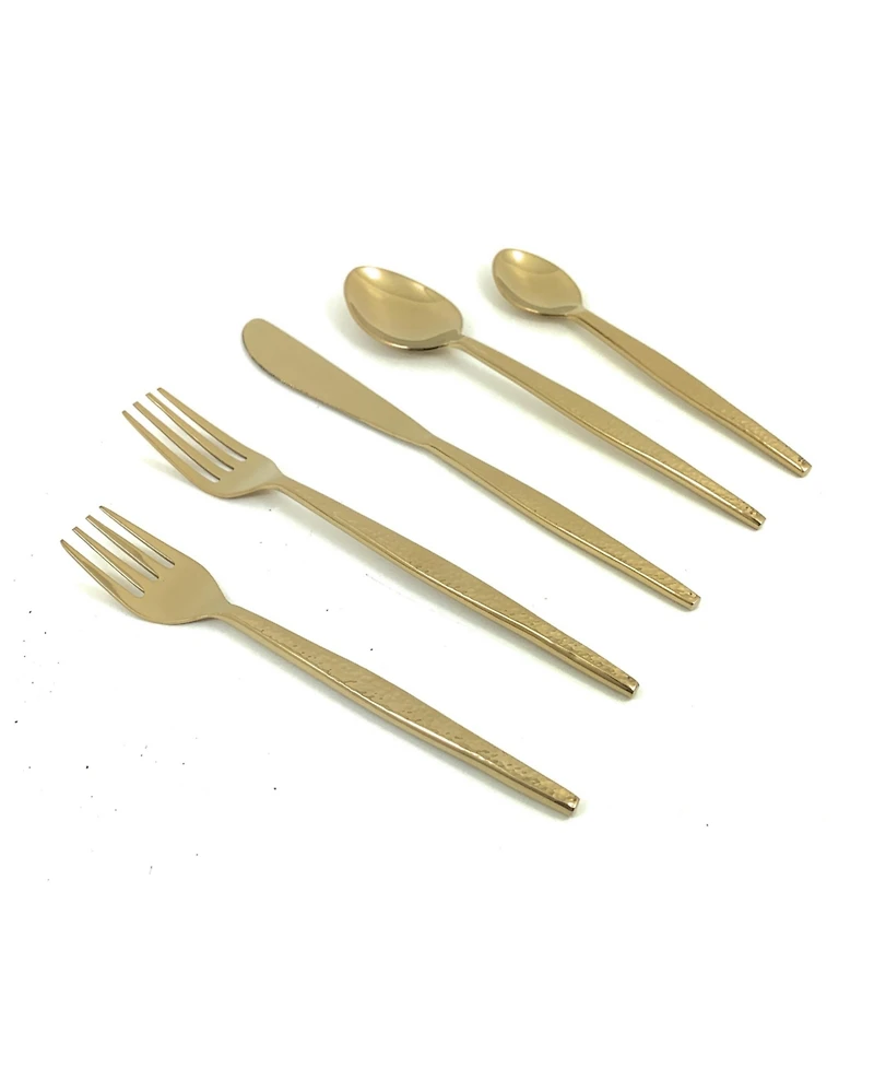 Vibhsa Flatware Gold 5 Piece Place Setting