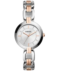 Fossil Women's Kerrigan Three Hand Two Tone Stainless Steel Watch 32mm