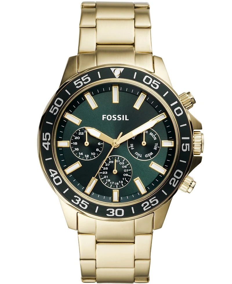 Fossil Men's Bannon Multifunction Gold-Tone Stainless Steel Bracelet Watch 45mm