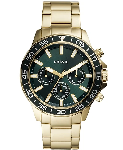 Fossil Men's Bannon Multifunction Gold-Tone Stainless Steel Bracelet Watch 45mm