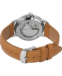 Timex Men's Marlin Automatic Brown Leather Strap Watch 40mm