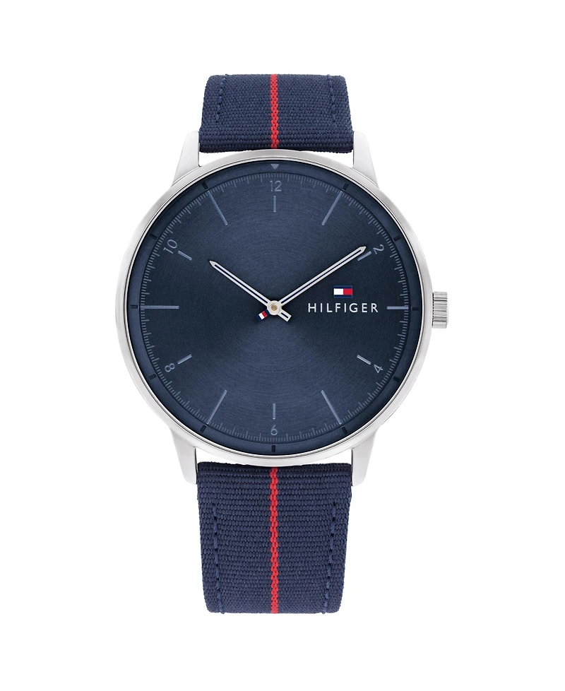 Tommy Hilfiger Men's Navy Nylon Strap Watch 43mm