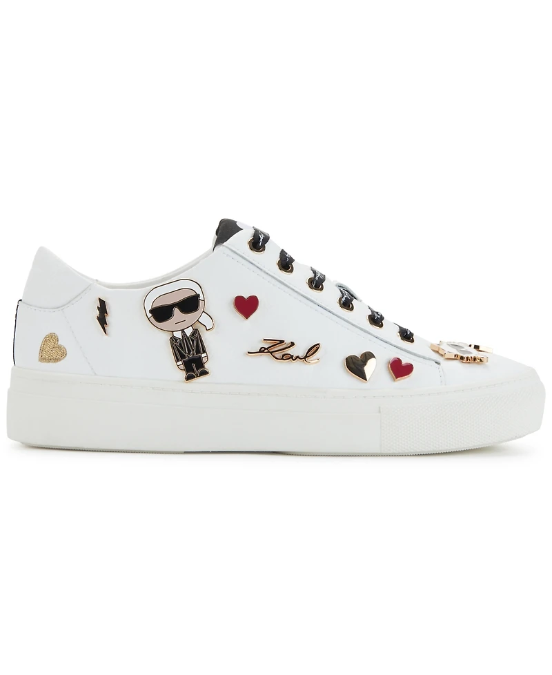 Karl Lagerfeld Paris Women's Cate Pins Lace-Up Sneakers