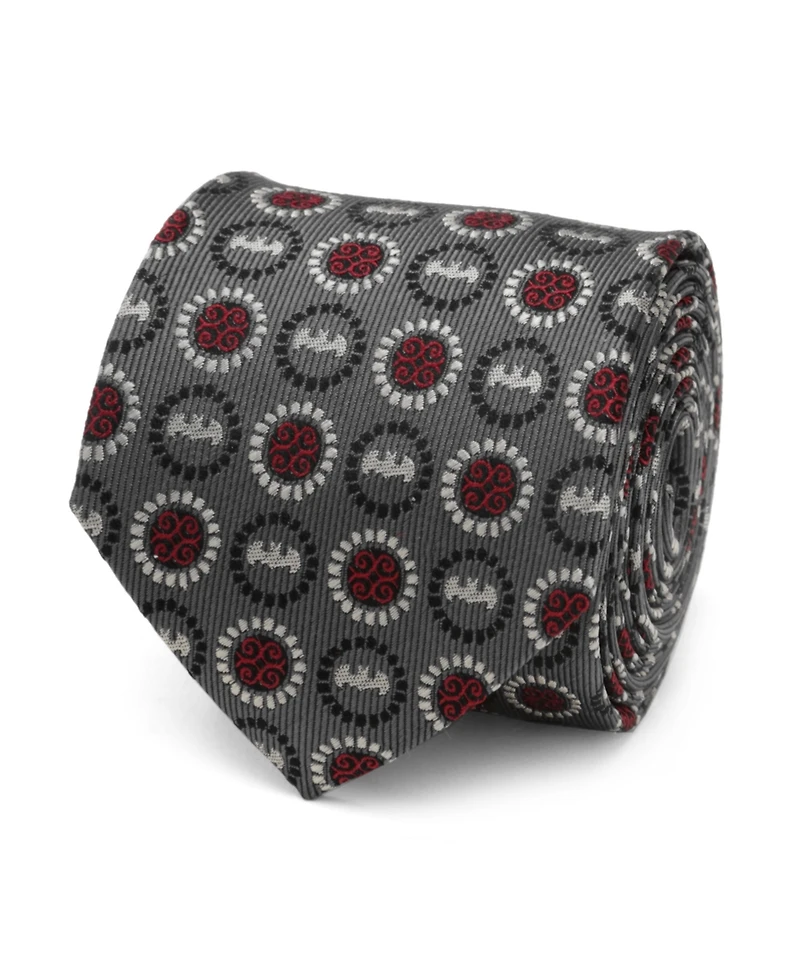 Dc Comics Men's Batman Medallion Symbol Silk Tie