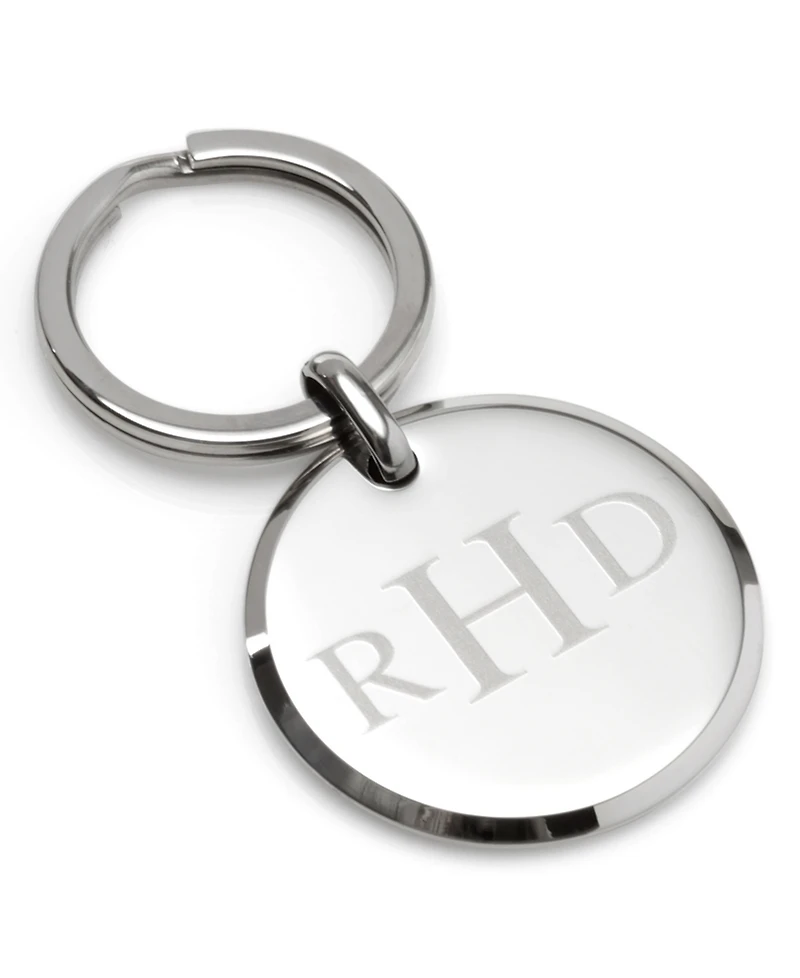 Ox & Bull Trading Co. Men's Round Engravable Stainless Steel Key Chain