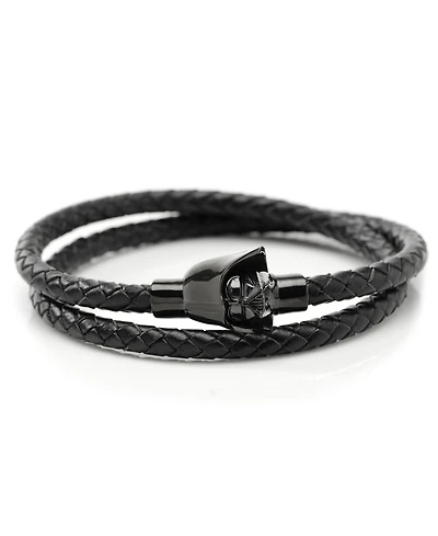 Star Wars Men's Darth Vader Helmet Double-Wrap Stainless Steel Bracelet