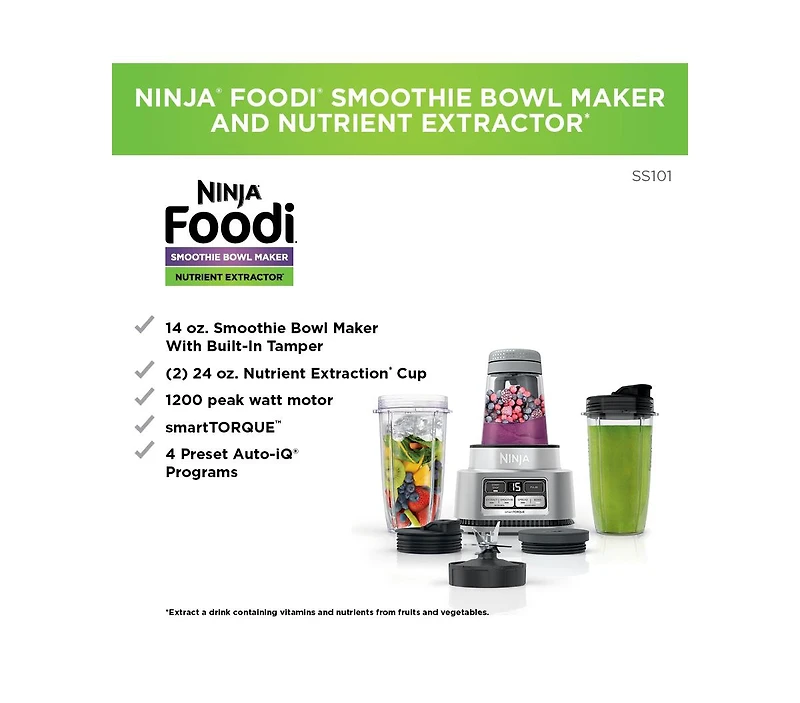 Ninja Foodi SS101 Smoothie Bowl Maker and Nutrient Extractor