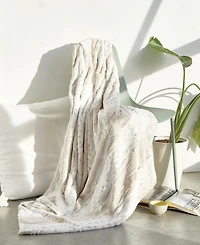 Peri Home Snow Leopard Throw, 50" x 60"