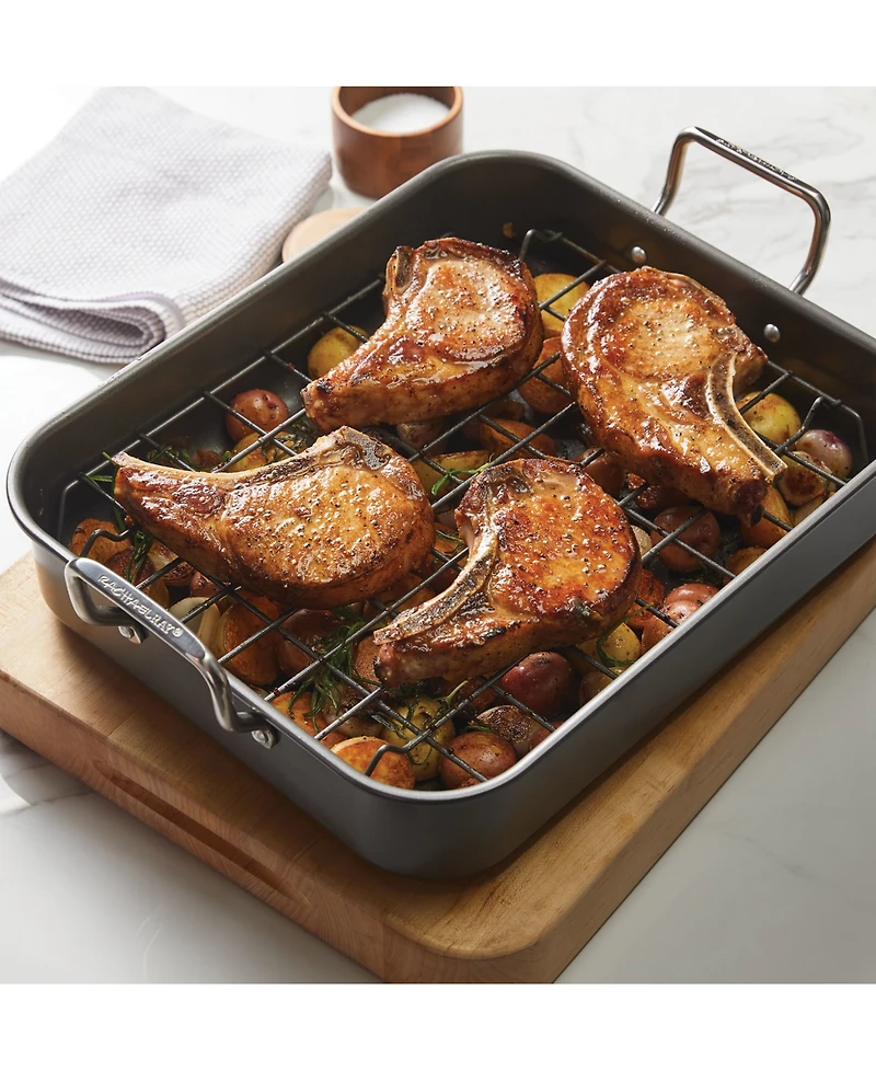 Rachael Ray Nonstick Roasting Pan with Reversible Rack