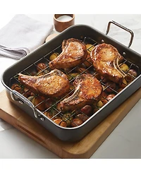 Rachael Ray Nonstick Roasting Pan with Reversible Rack