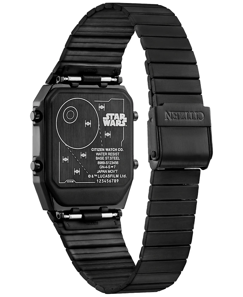 Star Wars by Citizen Trench Run Analog-Digital Black Stainless Steel Bracelet Watch 33mm