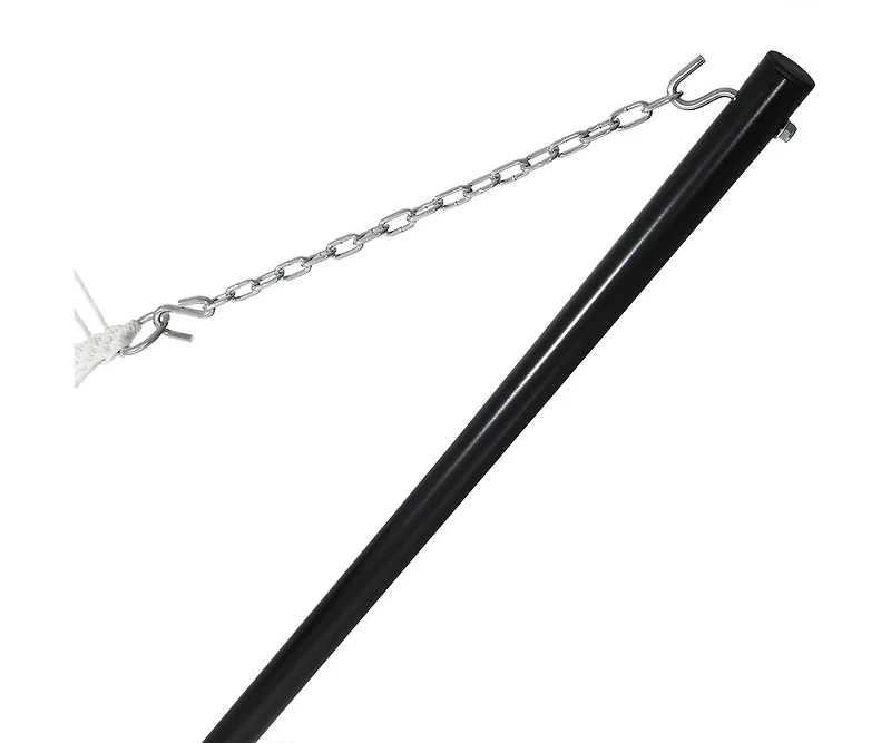 Outdoor 2-Person Quilted Fabric Hammock with Spreader Bars and Freestanding Stand