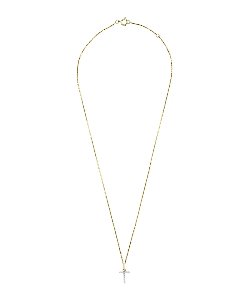 Diamond Initial Pendant Necklace (1/10 ct. t.w.) in 14k Gold, 17" + 1" Extender