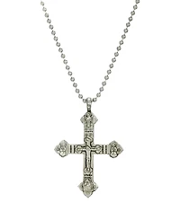 Men's Pewter Large Crucifix Necklace