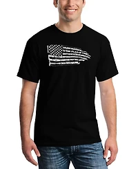 Men's Pledge of Allegiance Flag Word Art T-shirt