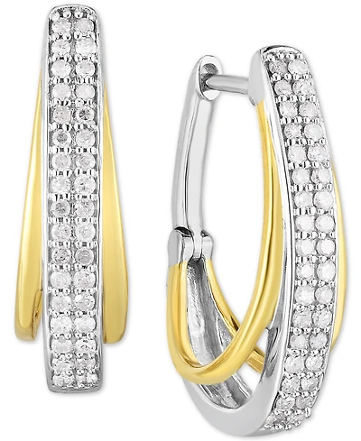 Diamond Double Row Hoop Earrings (1/3 ct. t.w.)