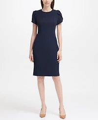 Calvin Klein Tulip-Sleeve Sheath Knee-length Dress
