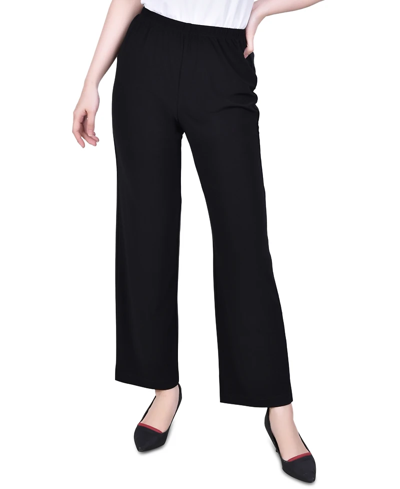 Ny Collection Petite Pull-On Straight-Leg Pants