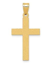 14k Gold Charm, Satin Finish Cross Charm