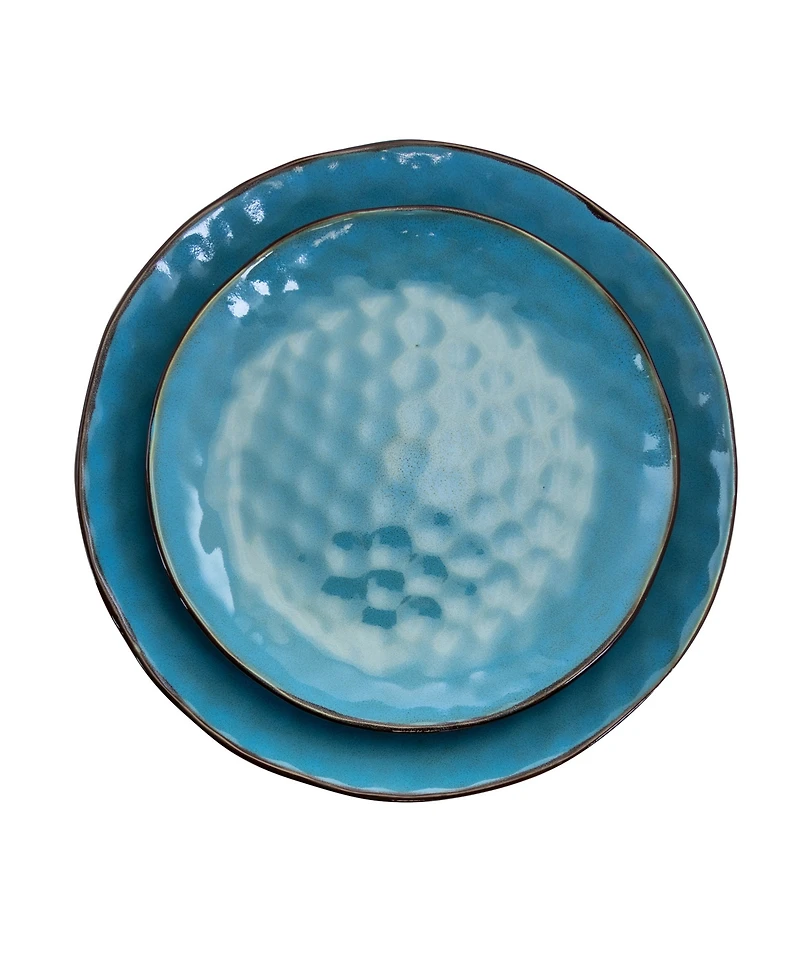 Elama Sea Glass 16 Pc. Dinnerware Set, Service for 4