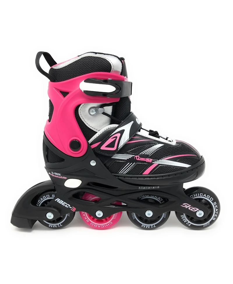 Chicago Skates Girls Adjustable Inline Skates - Size M (J13-4)