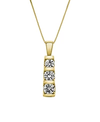 Three-Stone Diamond Pendant Necklace 14k White Gold or Yellow (1/2 ct. t.w.)