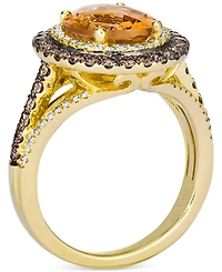 Le Vian Deep Sea Blue Topaz (4 ct. t.w.) & Diamond (7/8 ct.t.w.) Statement Ring 14k Rose Gold (Also Opal, Citrine, Amethyst, Garnet Mint Julep