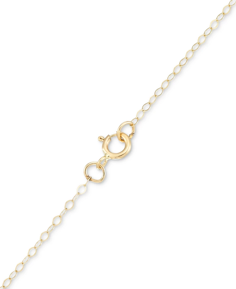 Glitter Love Knot 18" Pendant Necklace in 10k Gold