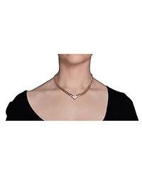 Diamond Heart 17" Heart Link Necklace (5/8 ct. t.w.) in 14k Gold-Plated Sterling Silver