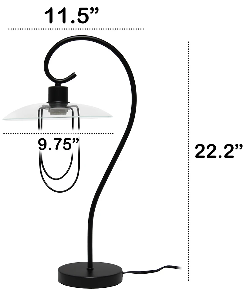 Lalia Home Modern Metal Scroll Table Lamp