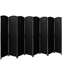 Sorbus 8 Panel Room Divider Panel, 6 ft. Tall Extra Wide Double Hinged Panels - Folding Privacy Screens Chocolate