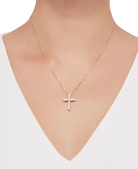 Arabella Cubic Zirconia Cross 18" Pendant Necklace