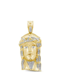 Men's Diamond Pharaoh Pendant (1/2 ct. t.w.) in 14k Gold-Plated Sterling Silver