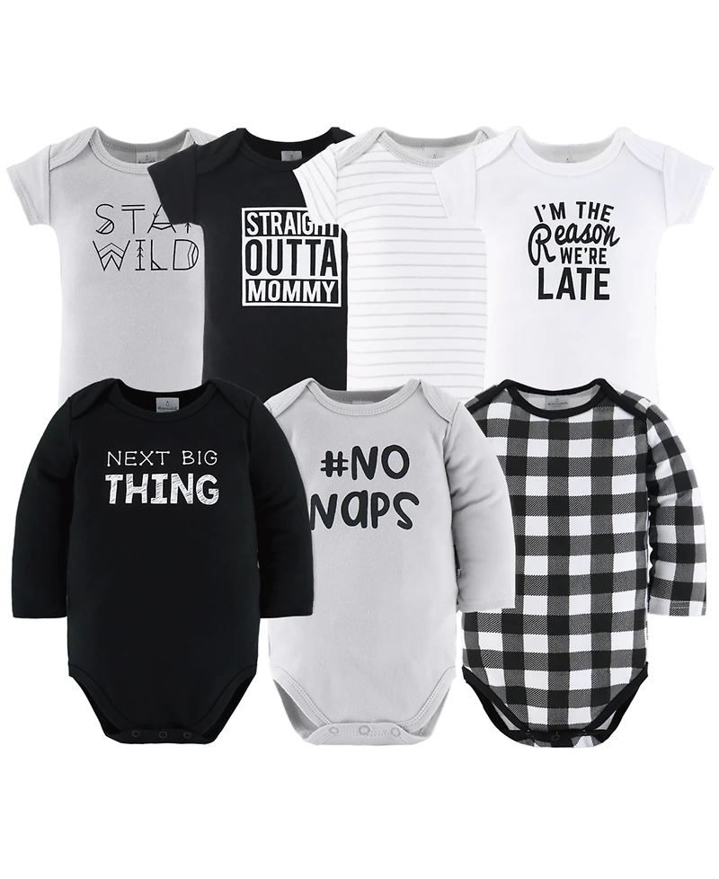 The Peanutshell Newborn Baby Shower Gift Set for Boys or Girls, Baby Layette Essentials, Black, White