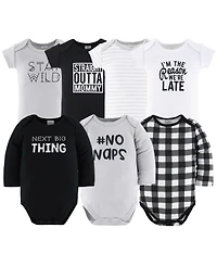 The Peanutshell Newborn Baby Shower Gift Set for Boys or Girls, Baby Layette Essentials, Black, White