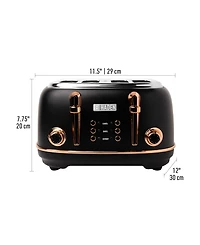 Heritage 4-Slice Toaster with Browning Control, Cancel, Bagel and Defrost Settings - 75042