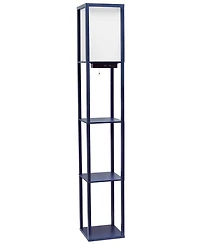 Simple Designs Floor Lamp Etagere Organizer Storage Shelf