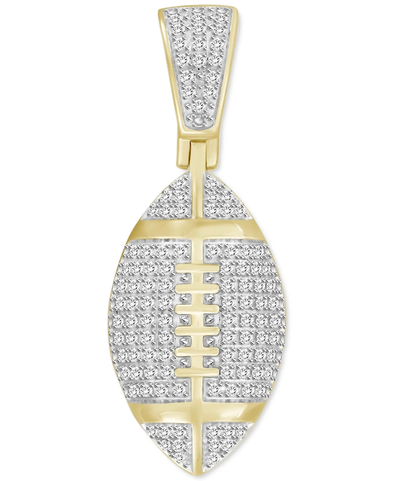 Men's Diamond Football Pendant (1/4 ct. t.w.) in 10k Gold