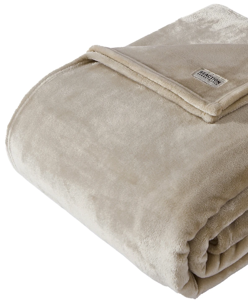 Kenneth Cole Reaction Solid Ultra Soft Plush Blanket