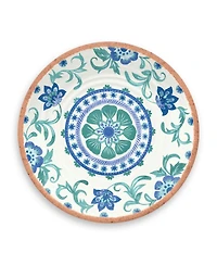 Abode Homewares Rio Turquoise Floral Melamine Salad Plates, Set Of 6