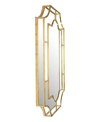 Art Deco Metal Framed Wall Mirror, Gold-Tone