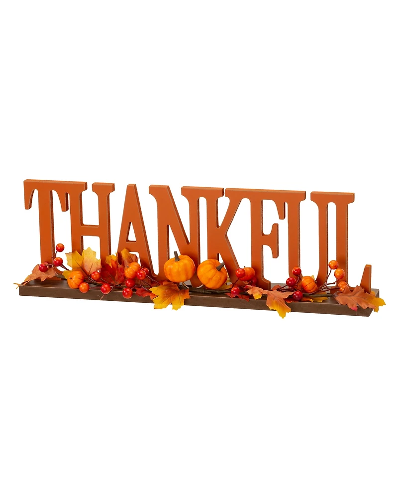 Glitzhome "Thankful" Table Decor, 20"