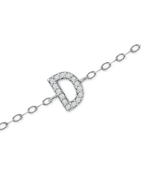 Giani Bernini Cubic Zirconia Initial Ankle Bracelet in Sterling Silver, Created for Macys