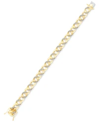 Diamond Curb Link Bracelet (1/2 ct. t.w.) in 14k Gold-Plated Sterling Silver