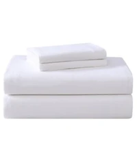 Laura Ashley Solid Cotton Flannel Sheet Sets