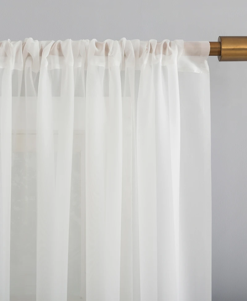 Mallory Sheer Voile Rod Pocket Curtain Panel