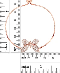 Cubic Zirconia Pave Butterfly Bolo Bracelet