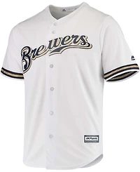 Men's White Milwaukee Brewers Team Official Jersey