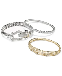 Diamond Horseshoe Clasp Mesh Bracelet (5/8 ct. t.w.) in 14k Gold-Plated Sterling Silver or Sterling Silver & Rose Gold-Plated Sterling Silver (Also av